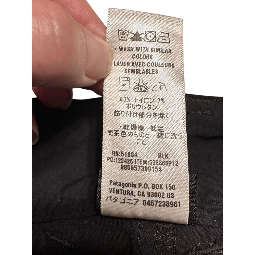 Patagonia Black Nylon Roll Tab Pants Women's Size 10 Outdoor Hiking - Picture 4 of 9